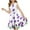 White-20, variant on Ugoldhm Girls' A-Line Summer Dress - Floral Print Pleated Crew Neck Sleeveless, Casual & Comfortable, 3-14 Years