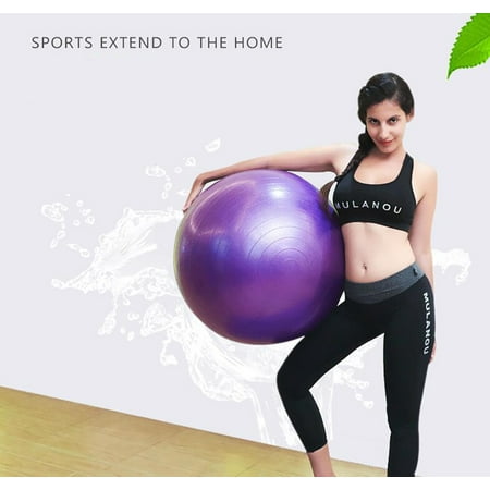 UBesGoo 65 cm Exercise Fitness Anti Burst Yoga Ball with Air Pump, for Medicine, Stability, Balance, Pilates Training, Home Gym (Best Ab Exercises With Medicine Ball)