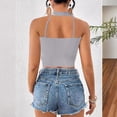 thumbnail image 6 of iHengLiXing Summer Dresses for Women 2025 Plus Size Tank Tops for Women Dressy Casual Women's Fashionable Solid Color Hollow Hanging Neck Top With Round Neck Strap Sleeveless Garment Gray M, 6 of 6