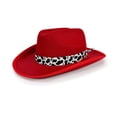 thumbnail image 6 of mgoYE Cow Design Cowboy Hat 3-15 Years Western Cowgirl Hat Cute Cow Themed Cowboy Hats for Girls Boys with Six Color Choices Red, 6 of 8