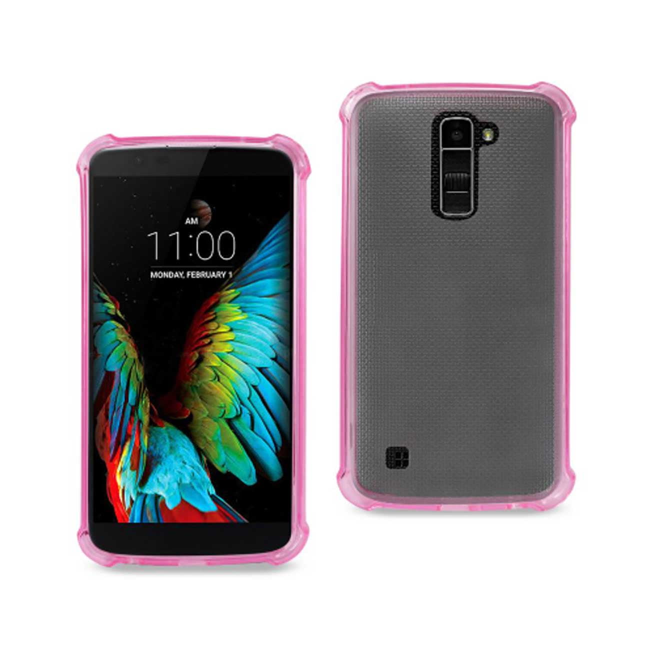 [pack Of 2] Reiko Lg K10 Clear Bumper Case With Air Cushion Protection