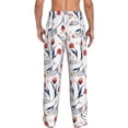 thumbnail image 3 of Xecao Tulips Flowers Men's Straight Lounge Pajama Pants: The Ultimate in Comfortable Sleepwear, 3 of 9