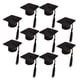 thumbnail image 4 of 10pcs Gray Hat Bottle Topper Mini Gorra de graduación Mini sombrero Funda de botella con borlas, 4 of 6