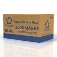 thumbnail image 2 of Mascarilla desechable Litepak, 2000 unidades, 3 capas con alambre nasal, azul, 2 of 6