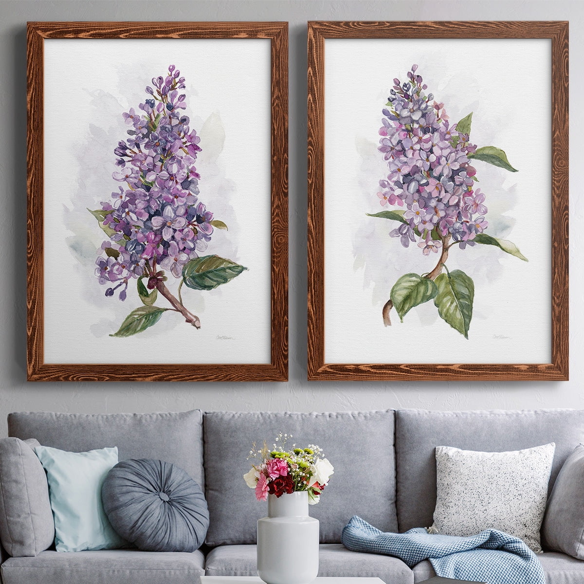 Awash in Lilac I - Premium Framed Canvas 2 Piece Set - Ready to Hang