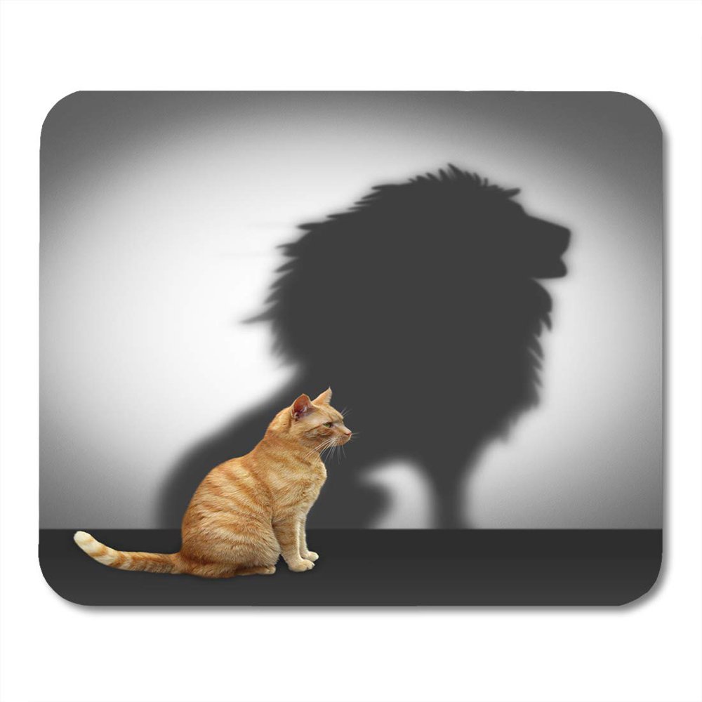 KDAGR Dream Cat Lion Shadow Courage Leader Career Hero Boss Mousepad Mouse Pad Mouse Mat 9x10
