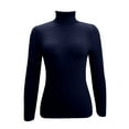 thumbnail image 6 of High Neck Turtleneck Sweater for Women – Long Sleeve Slim Fit Knitted Pullover, Soft Warm Lightweight Stretchy Casual Winter Fall Top, 6 of 7