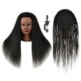 thumbnail image 1 of FUTAI Cabeza de Maniquí de Cabello Humano de 30 Pulgadas con Soporte de Abrazadera de Mesa para Peluquería Práctica Trenzado Maniquí Cosmetología Muñeca Manican Cabeza de Entrenamiento Coloración Ri, 1 of 5