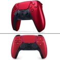 thumbnail image 2 of PlayStation DualSense Wireless Controller (Volcanic Red) for PlayStation 5 (PS5) with PremGear ThumbSticks (2 pack: 1 High-Rise, 1 Mid-Rise), 6ft USB Charging Cable, Wall Adapter & Cloth, 2 of 7