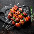 thumbnail image 5 of Brochetas profesionales para parrilla al aire libre, brochetas para kebab, diseño plano antivuelco, fácil extracción de alimentos, acero inoxidable grueso, reutilizables y aptas para lavavajillas,, 5 of 5