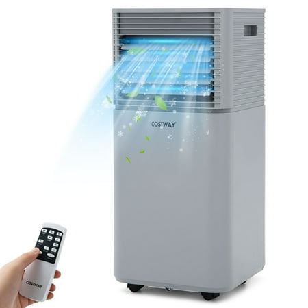 

Spaco 8000 BTU 3-in-1 Air Cooler with Dehumidifier and Fan Mode-Gray Small Air Conditioner Portable with Built-in Dehumidifier