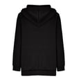 thumbnail image 6 of RQYYD Women Casual Full Zip Up Plus Size Hoodie Comfy Loose Solid Hooded Sweatshirt Loose Long Sleeve Winter Jacket with Pockets (Black,S), 6 of 9