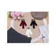 thumbnail image 5 of INSPIRE CHIC Women's Velvet Pre-Tied Bowknot Brooch Pin with Rhinestone for Wedding Party Black, 5 of 5