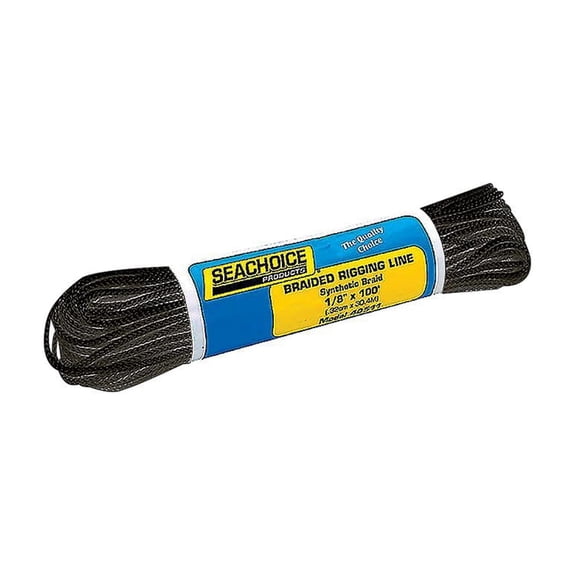 (Price/EA)Seachoice Braided Utility Line 1/8" x 100' Black, 40511