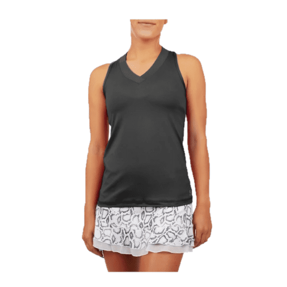 Sofibella Women's Athletic Racerback Tank Top (Grey, Small)