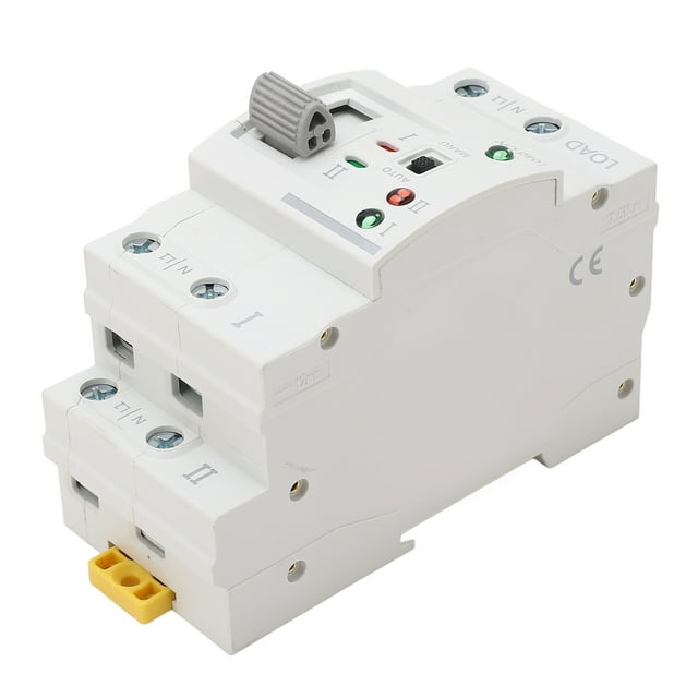 Dual Power Automatic Transfer Switch, Rapid Changeover 2P 63A Electrical Selector Switches Ac Transfer Switch with Enhanced Durability for Industrial, Household
