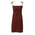 thumbnail image 4 of Vestido floral con encaje y estampado de lunares para mujer: gasa, largo hasta la rodilla, verano, playa y bodas, informal a formal, 4 of 5
