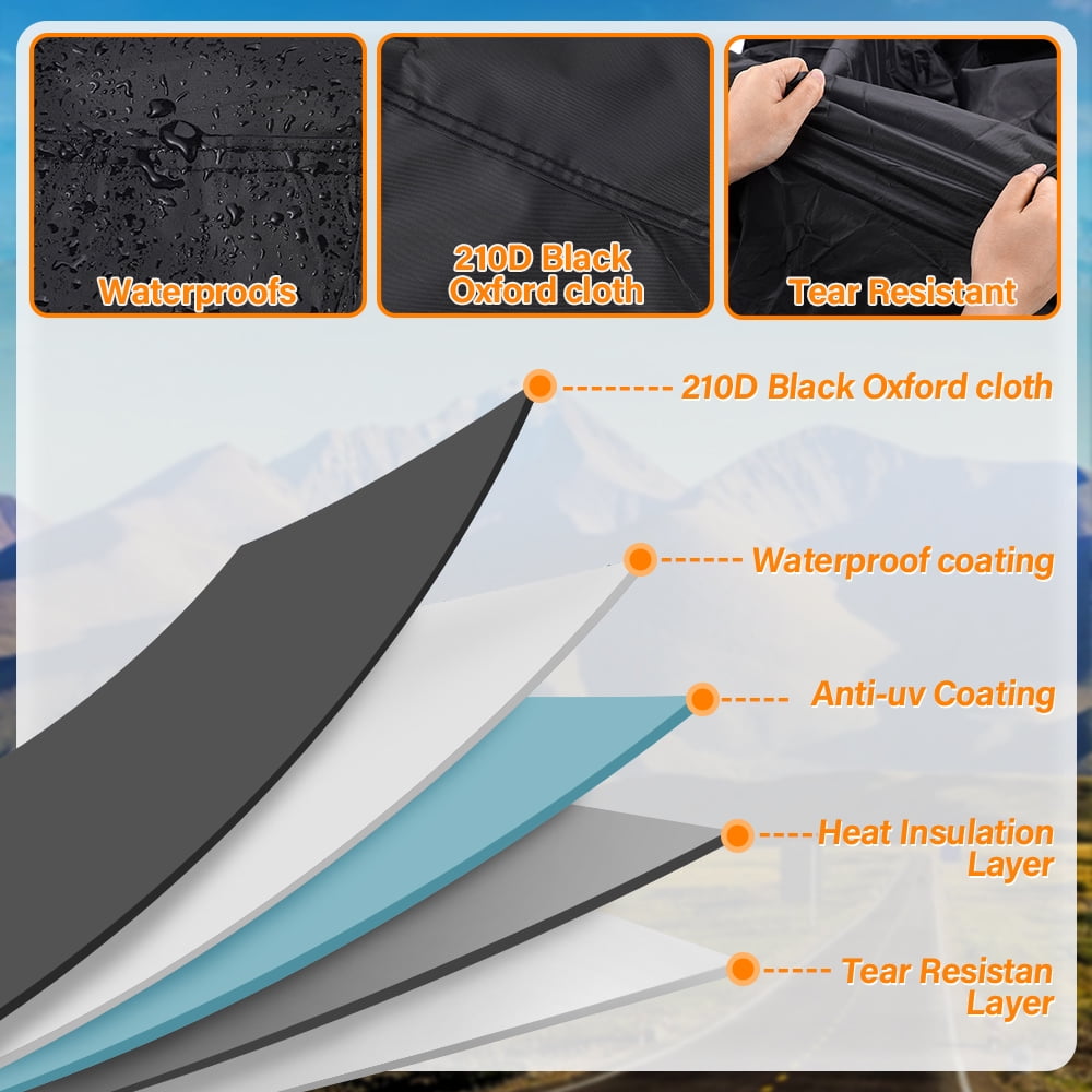XiongXiong Motorcycle Cover, Ultimate Motorcycle Cover for All-Weather Protection,Universal Fit, Anti-Theft Security, Portability,4XL