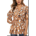 thumbnail image 1 of Guardoinrt Blouse Manches Imprimée Ample Blouses Femmes Régulières Loisirs Respirantes Hauts Délicats Finition Fine Halloween m Type-38, 1 of 2