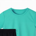 thumbnail image 4 of HCNTES Quick-Dry Toddler Boy Active Wear Neon Reflective Stripe Tee and Shorts 2-Piece Set Toddler Boy Summer Clothes, 4 of 5