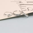 thumbnail image 4 of LeCalla 925 Sterling Silver Toe Rings for Women | Zirconia Cuff Band Toe Rings, 4 of 6