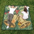 thumbnail image 5 of Christmas Bells and Holly Berries Beach Blanket Outdoor Picnic Mat Sandproof Waterproof Foldable for Camping Travel Hiking, 5 of 6
