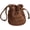 Brown, variant on Women's Hobo Bag PU Leather Shoulder Bag Bucket Armpit Purse Pleated Handbag Totes Drawstring Top Handle Bag