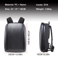 thumbnail image 3 of Waterproof EVA Hard Shell Backpack For FPV Drone Remote Controller - Durable Shockproof Lightweight Dust-Proof, Perfect for Drone Accessories Storage Travel Carrying & Use, 12.99*18.5*6.29in, Black, 3 of 9