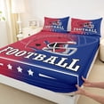 thumbnail image 3 of jejeloiu Red Football Helmet Bed Sheets,Red Blue King Sheets For Boys Teens 4 Pieces, 3 of 7