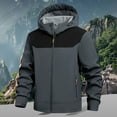 thumbnail image 5 of Gyexs Winter Jackets for Men Fleece Lined Lightweight Softshell Windbreaker Jacket Men's Outerwear Coat, Grey, Size XXXL, 5 of 5