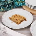 thumbnail image 5 of Modern Southern Home Capri 6 Piece 9 Inch Stoneware Embossed Dessert Plate Set in White, 5 of 5
