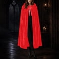 thumbnail image 5 of SAWOBUUN Velvet Cloak with Hood for Men & Women, Hooded Cape Cloak Unisex Halloween Witch Vampire Wizard Raven, 5 of 8