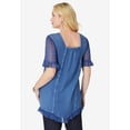 thumbnail image 2 of Roaman's Women's Plus Size Acid Wash Tunic, 2 of 5