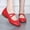 Red, variant on Cxenplz Women Comfort Slip On Ballet Shoes Mary Jane Dressy Knit Flats with Adjustable Straps Washable Casual Office