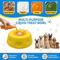 thumbnail image 4 of Interactive Dog Lick Bowl with Ball - 1 Cup Slow Feeder & Lick Mat Alternative Puzzle Toy for Liquid Treats, Yellow, 4 of 9