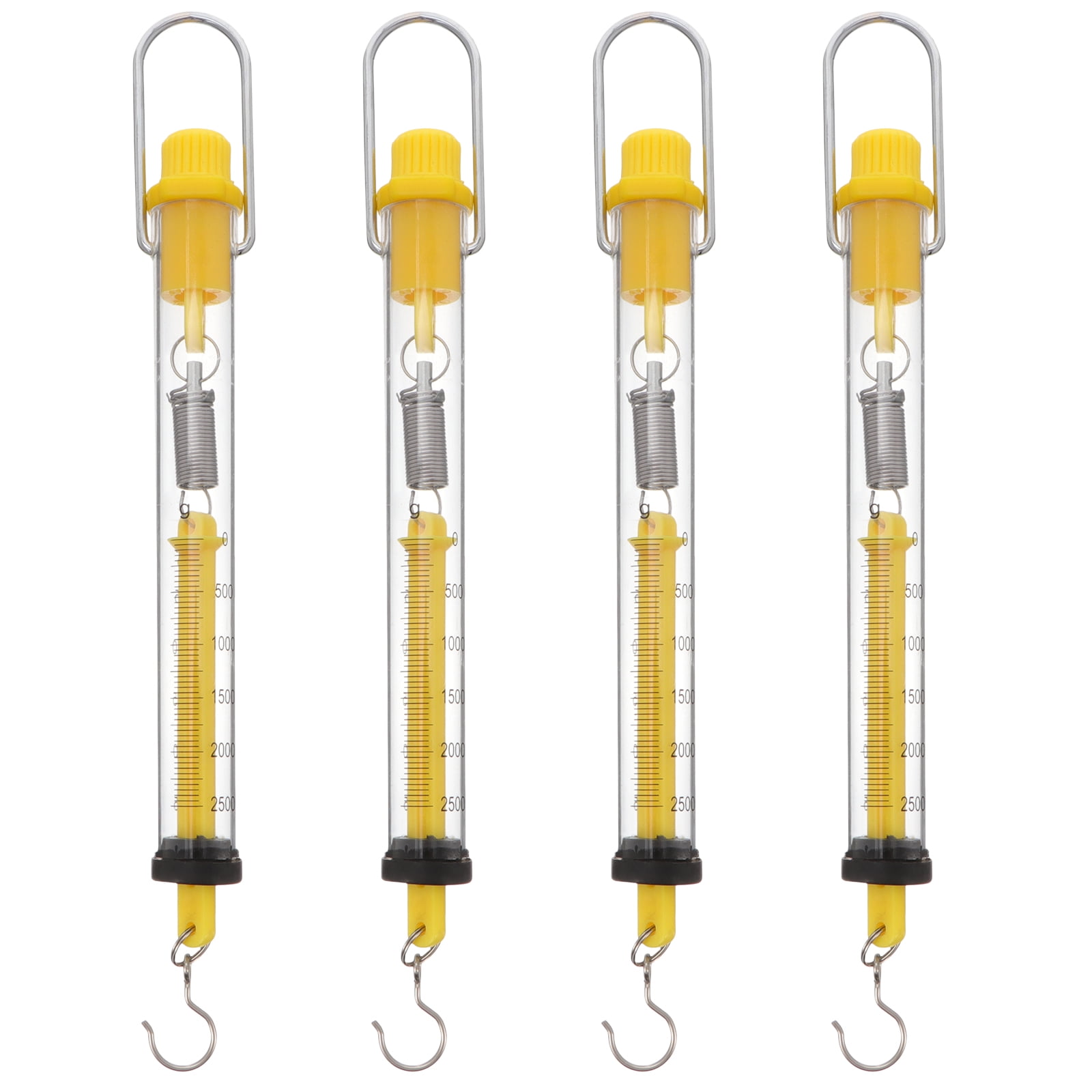 Spring Scale 4Pcs Spring Scale Tubular Spring Scale Newton Force Meter Dynamometer Hook Scale