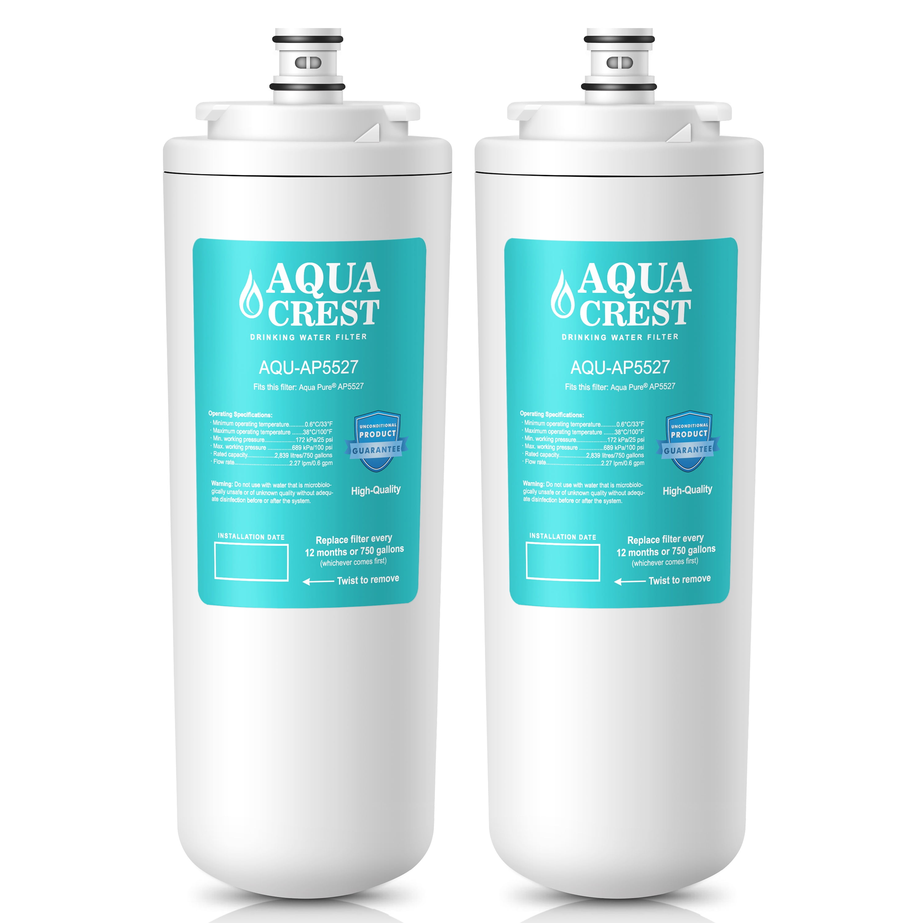 AQUACREST Under Sink Water Filter Set Replacement for AquaPure AP5527