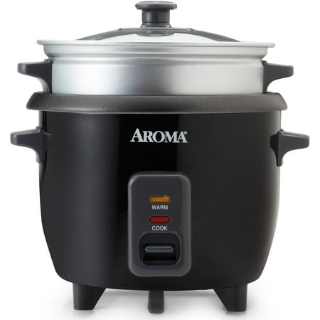 Aroma 6-Cup Rice Cooker And Food Steamer, Black (Best Rice Steamer Reviews)