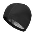 thumbnail image 1 of Eigraketly Elástico impermeable PU proteger orejas pelo largo deportes natación piscina SPA sombrero gorro de natación para hombres mujeres adultos Deportes acuáticos negro NO1 Eigraketly HW4178-03B, 1 of 5