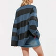 thumbnail image 3 of Ultrave Women Sweatshirt Half-Zip Long Sleeve Striped Women's Clothing In Clothing, 3 of 7