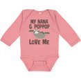 thumbnail image 3 of Inktastic Nana and PopPop Love Me Girls Long Sleeve Baby Bodysuit, 3 of 5