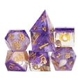 thumbnail image 2 of Dados poliédricos, 7 piezas de resina para juegos de rol, juego de dados poliédricos, dados poliédricos de resina, claridad notable, 2 of 8