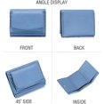 thumbnail image 5 of Cartera Plegable TANGJMXG para Mujer Vegana Azul Claro 10 x 7 x 3 cm, 5 of 5