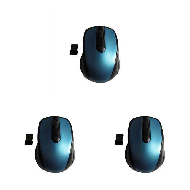 sweethay Ratón inalámbrico de 2,4 Ghz, 1600DPI, 4 botones, ratón ajustable para juegos, receptor USB, ratón óptico de oficina en casa para PC, Type3 NO3