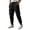 Black, variant on Grid Pattern Cargo Sweatpants For Men Elastic Cuffs Joggers With Side Pockets S-3XL