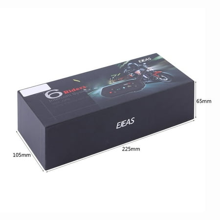 CNMODLE 2 Pieces Motorcycle Helmet E6 blueteeth Intercom Headset 1300M Range 6 Riders Sports Headsets Scooter Interphone