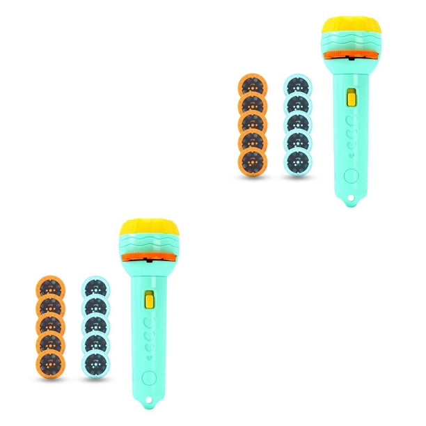 Juego de Linterna para niños Injueey juguete educativo proyector de diapositivas con antorcha