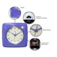 thumbnail image 7 of Infinity Instruments Retro Square Veri Periwinkle Plastic 9.25-inch Analog Wall Clock, 7 of 7