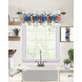 Valances for Kitchen Windows Fall Football Red Cap Maple Leaves