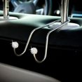thumbnail image 2 of Organizador de perchas para automóvil, gancho para reposacabezas de asiento, resistente, para asiento trasero, almacenamiento, universal, para SUV, camión, vehículo, paquete de 2 (blanco), 2 of 5